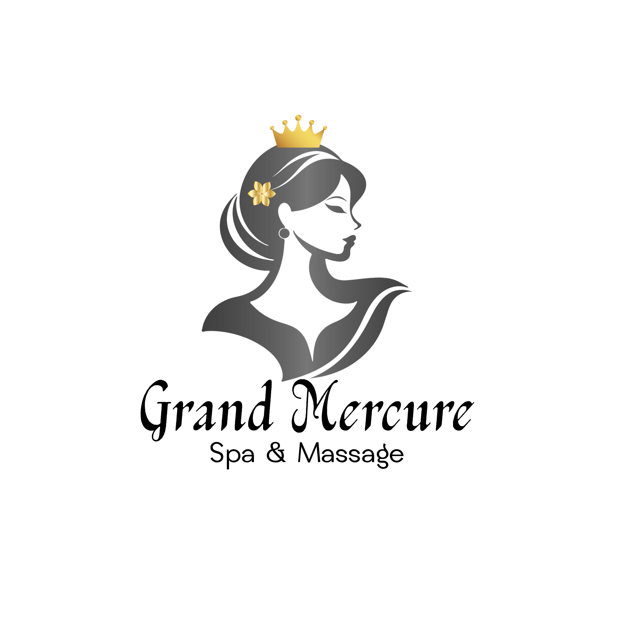 Gold Black Minimalist Beauty Salon Spa Elegant Logo